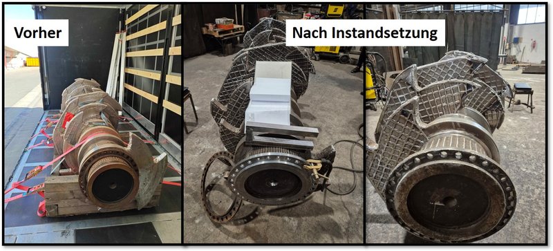 Instandsetzung einer Brecherwelle